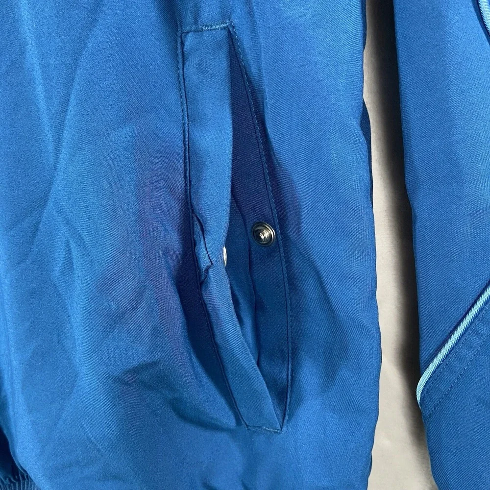 Air Jordan Jacket Mens Medium Mesh Lined Windbreaker Full Zip Activewear Blue